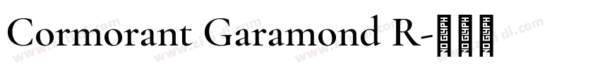 Cormorant Garamond R字体转换